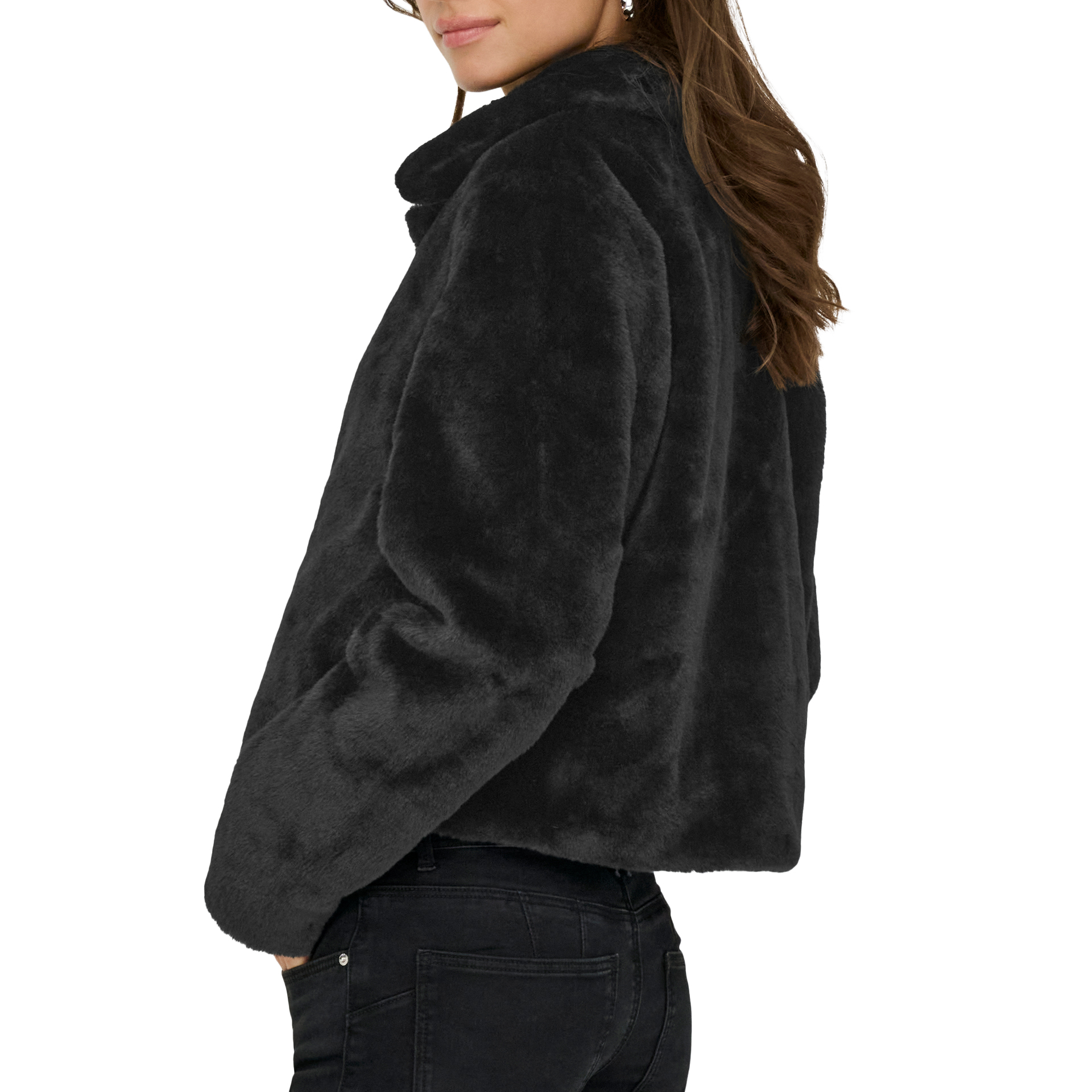 JDY Casaco Jdymacy Life Faux Fur Otw Noos Black