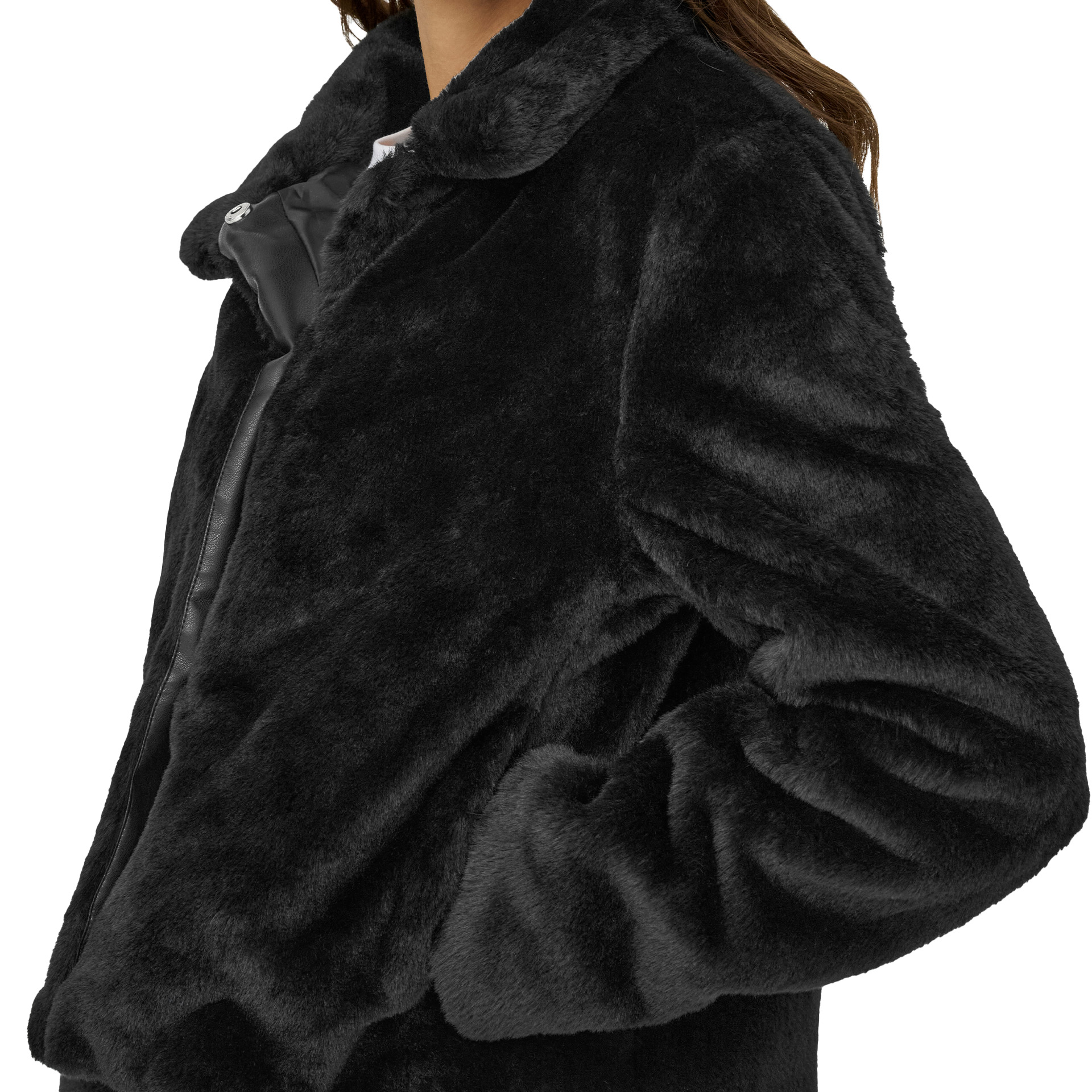 JDY Casaco Jdymacy Life Faux Fur Otw Noos Black