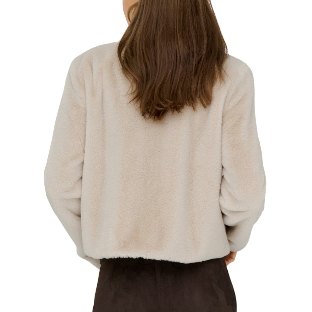 JDY Casaco Jdymacy Life Faux Fur Otw Noos Moonbeam