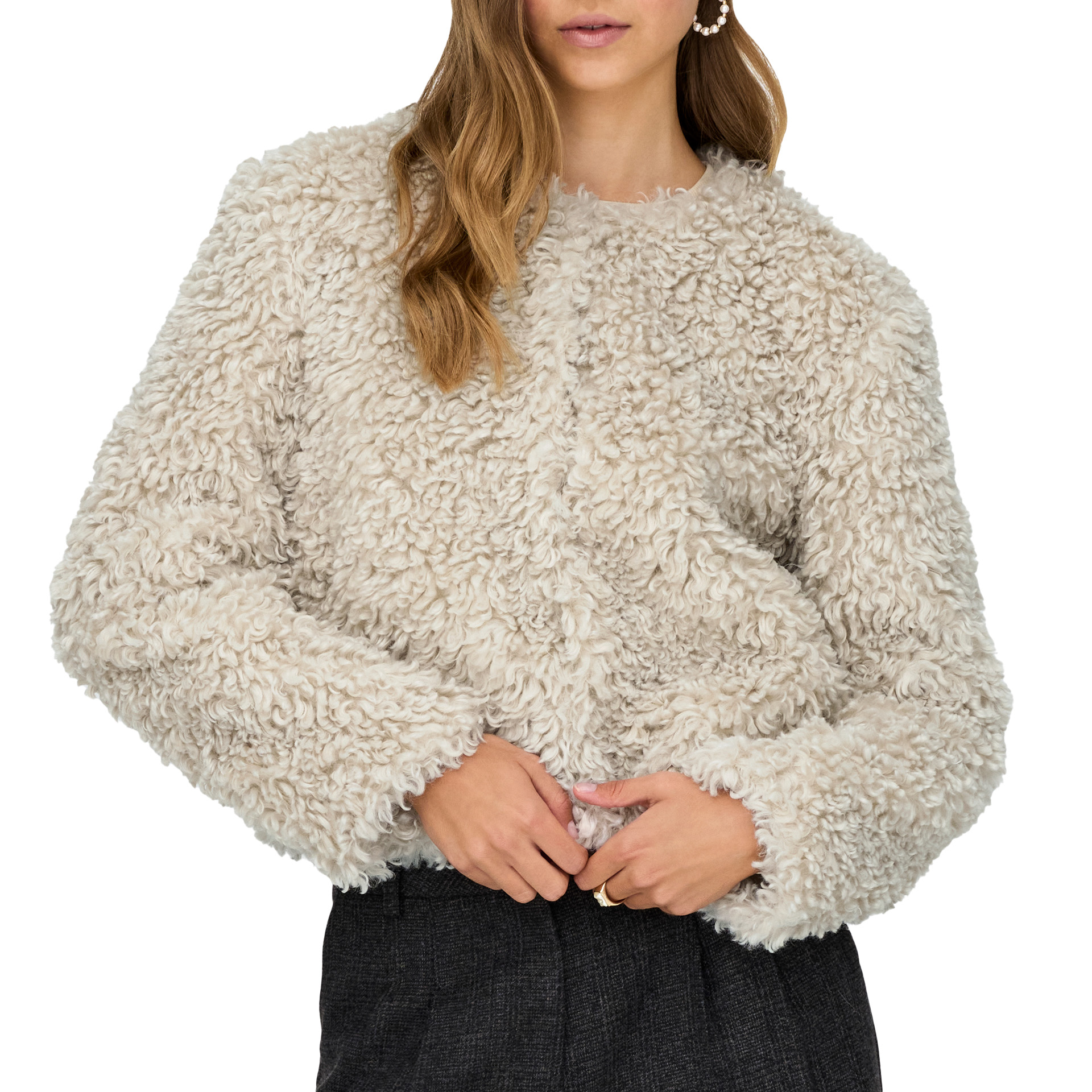 JDY Casaco Jdyneo Faux Fur Otw Sie Tofu