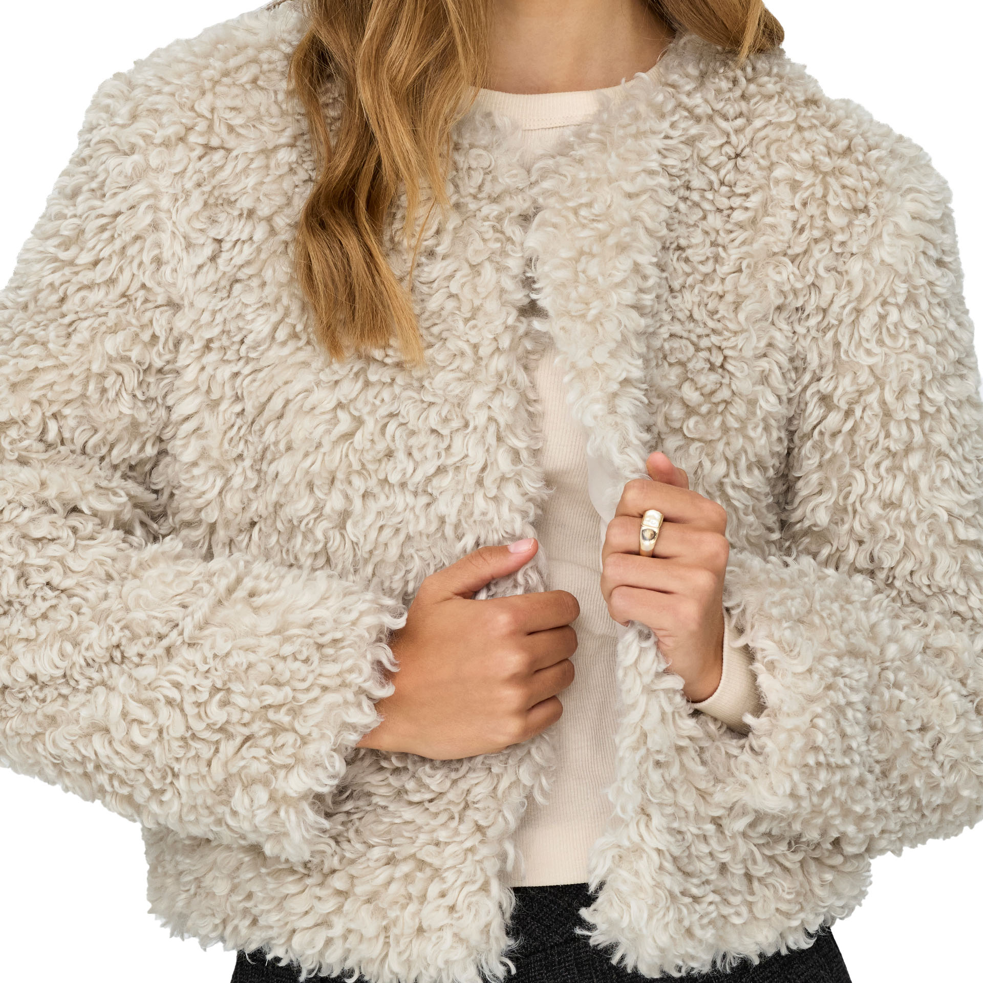 JDY Casaco Jdyneo Faux Fur Otw Sie Tofu