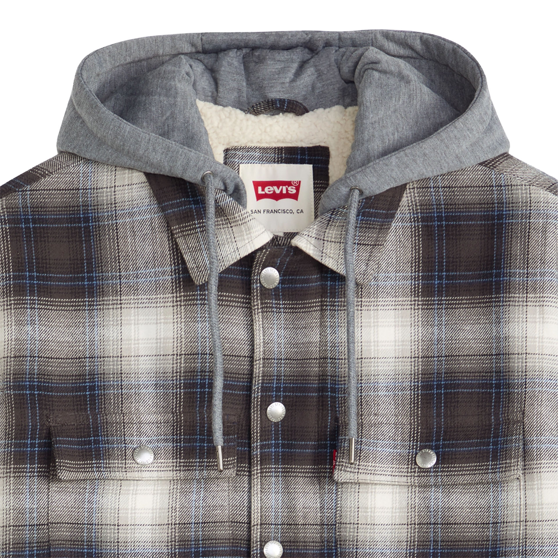Levis Casaco Francisco Sherpa Flannel Warwick Plaid Dar