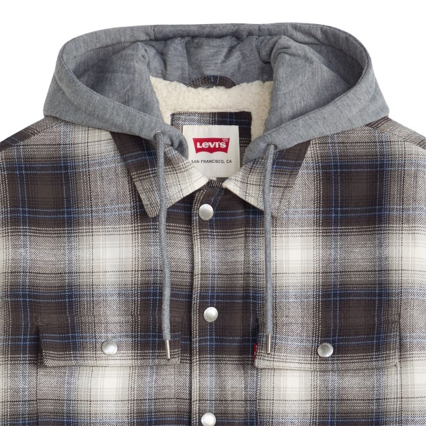 Levis Casaco Francisco Sherpa Flannel Warwick Plaid Dar