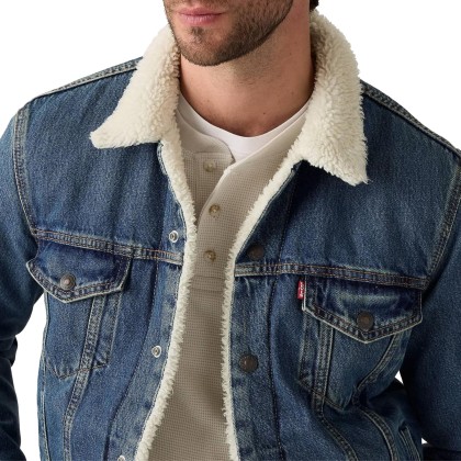 Levis Casaco Type 3 Sherpa Trucker In The Morning Sh Levis Casaco Type 3 Sherpa Trucker In The Morning Sh