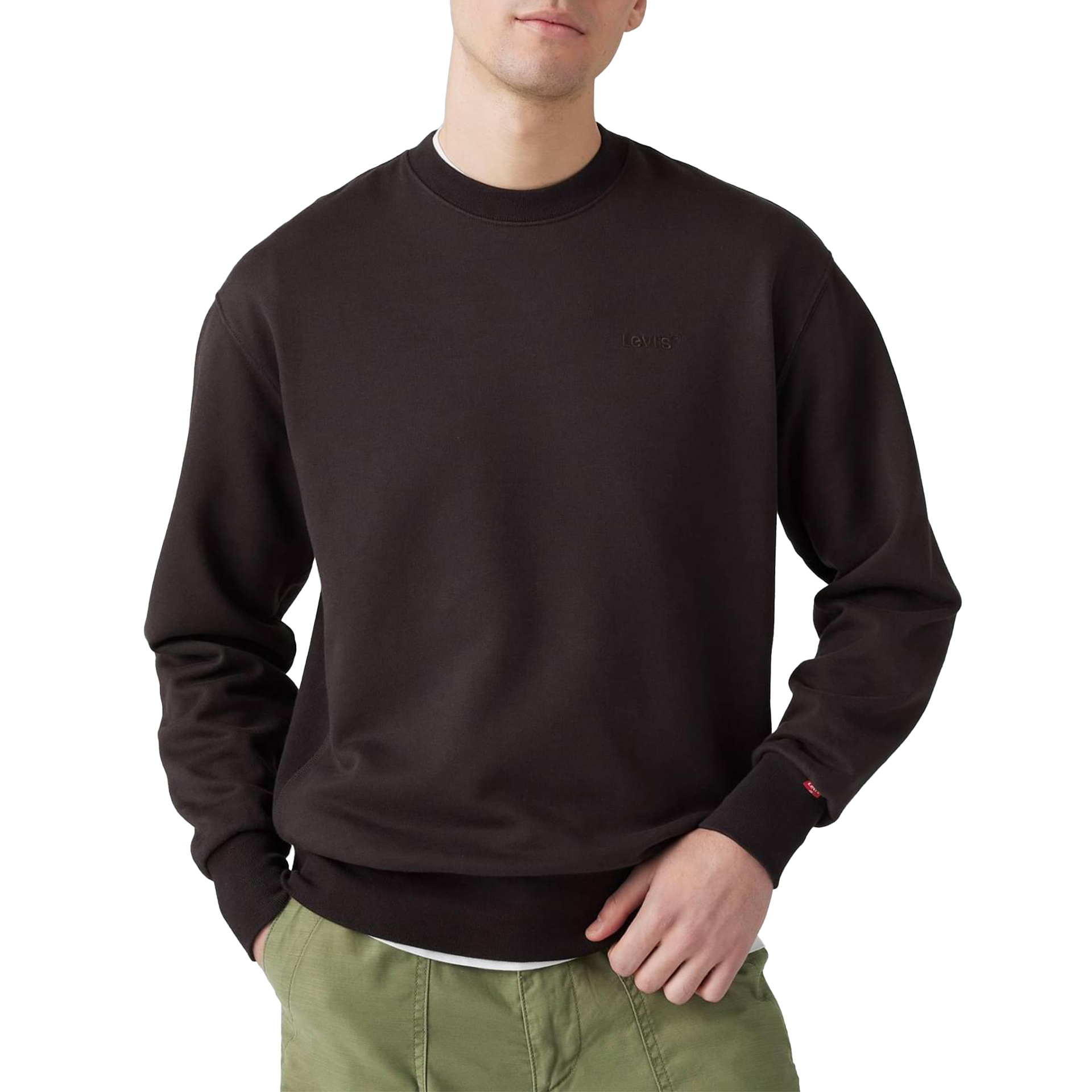 Levis Sweat Authentic Crew Black Agate Garme