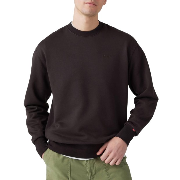 Levis Sweat Authentic Crew Black Agate Garme