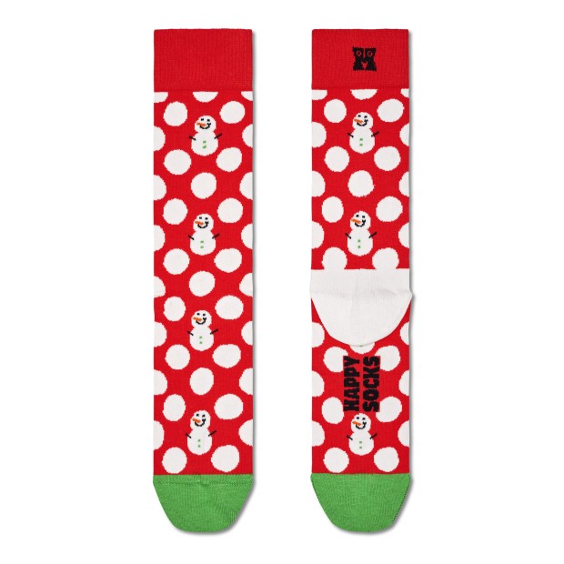 Happy Socks Big Dot Snowman Sock Vermelho