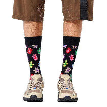 Happy Socks Teddy Bear Sock Preto