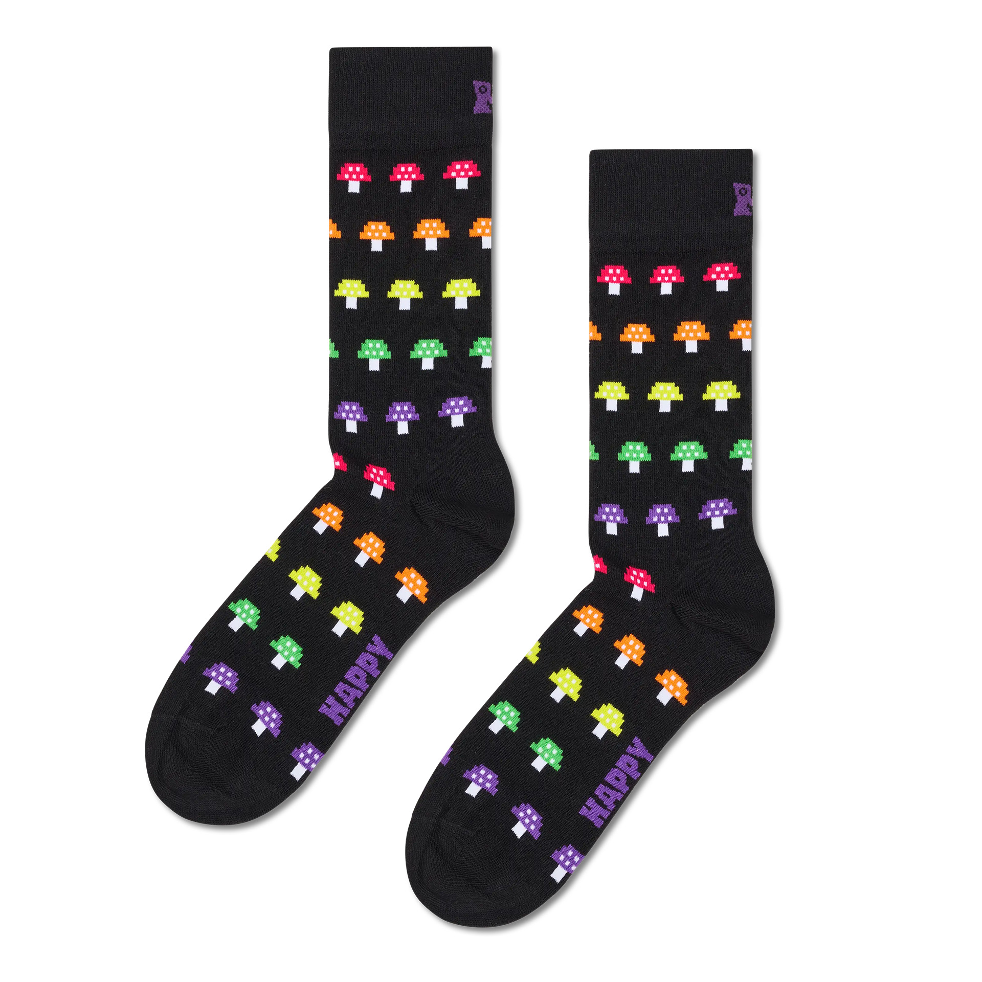 Happy Socks Mushroom Stripe Sock Preto