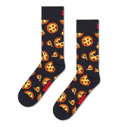 Happy Socks Pixelated Pizza Sock Preto