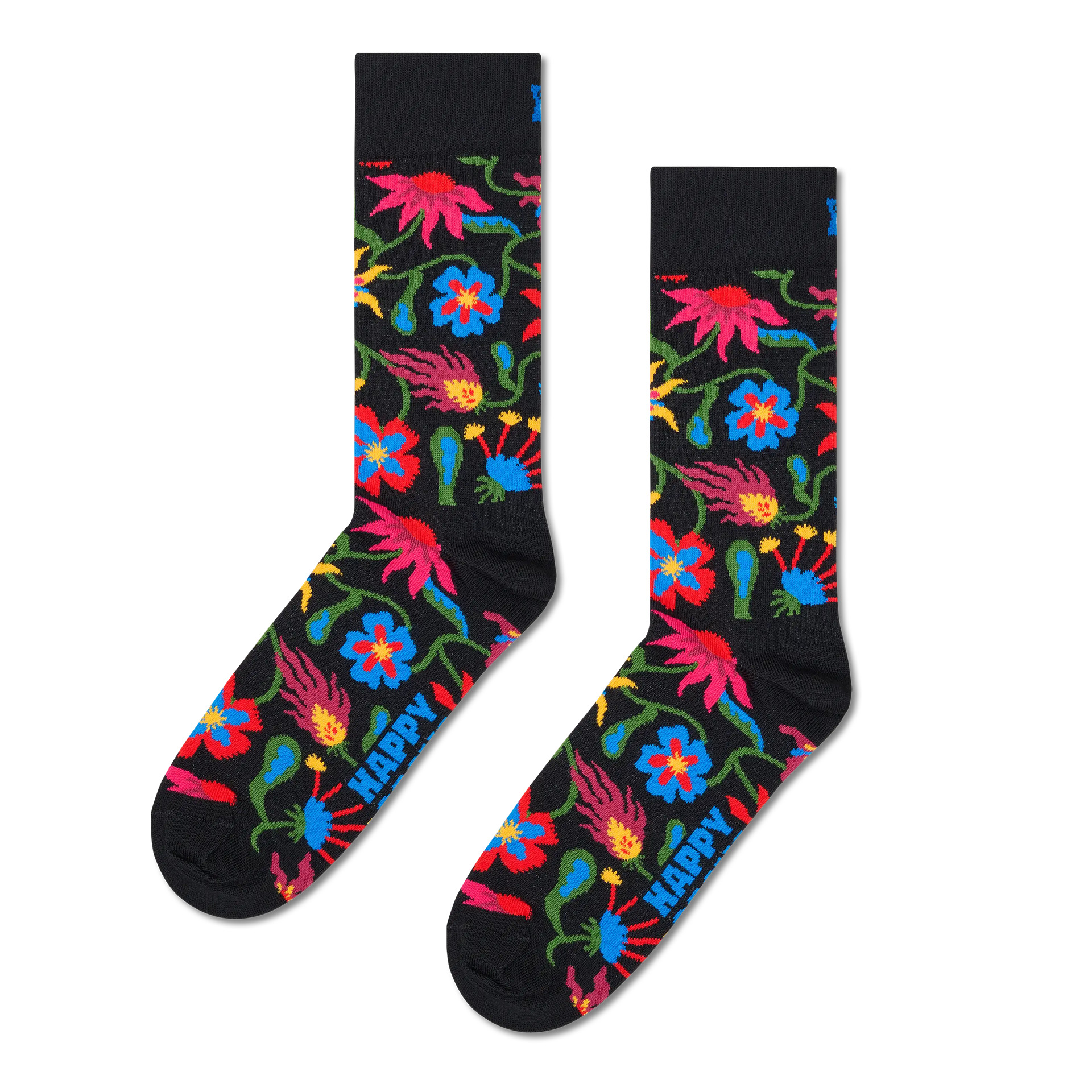 Happy Socks Floral Sock Preto