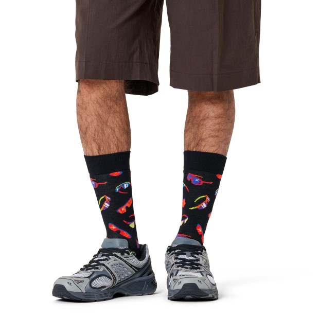 Happy Socks Glasses Sock Preto