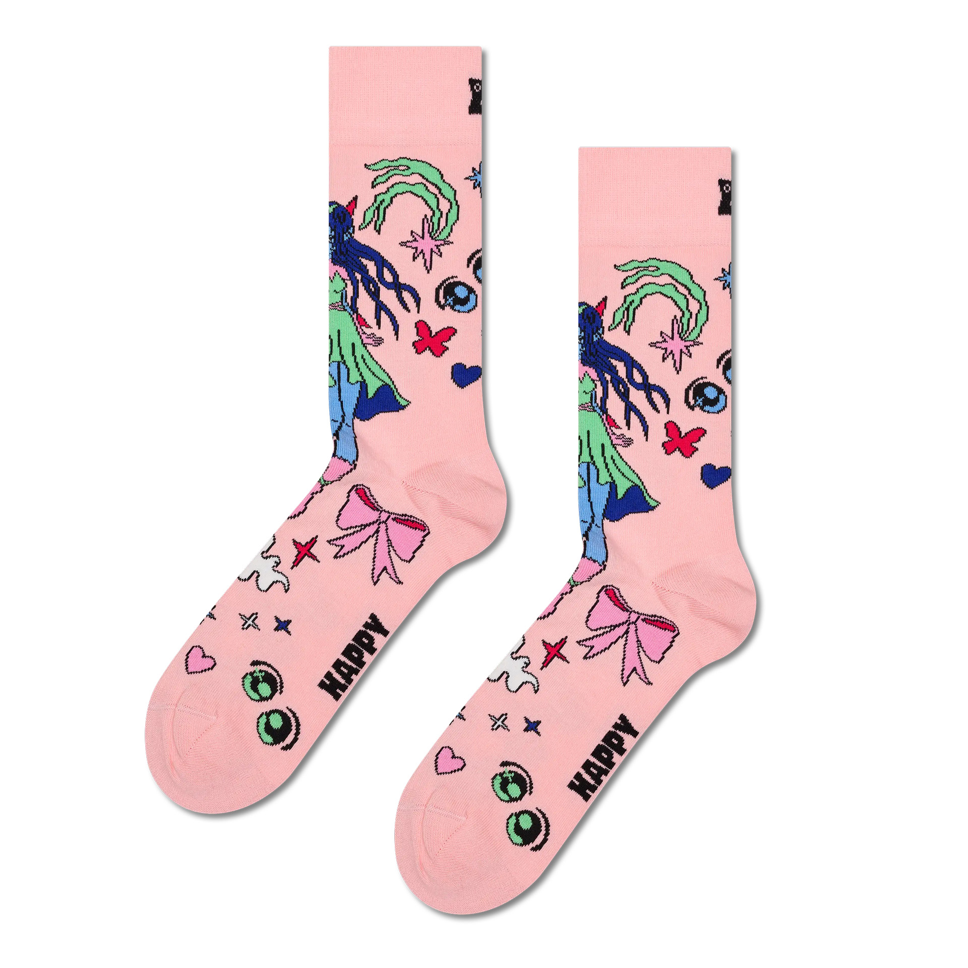 Happy Socks Fairy Land Sock Rosa Claro