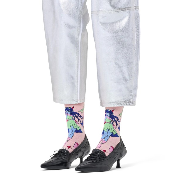 Happy Socks Fairy Land Sock Rosa Claro