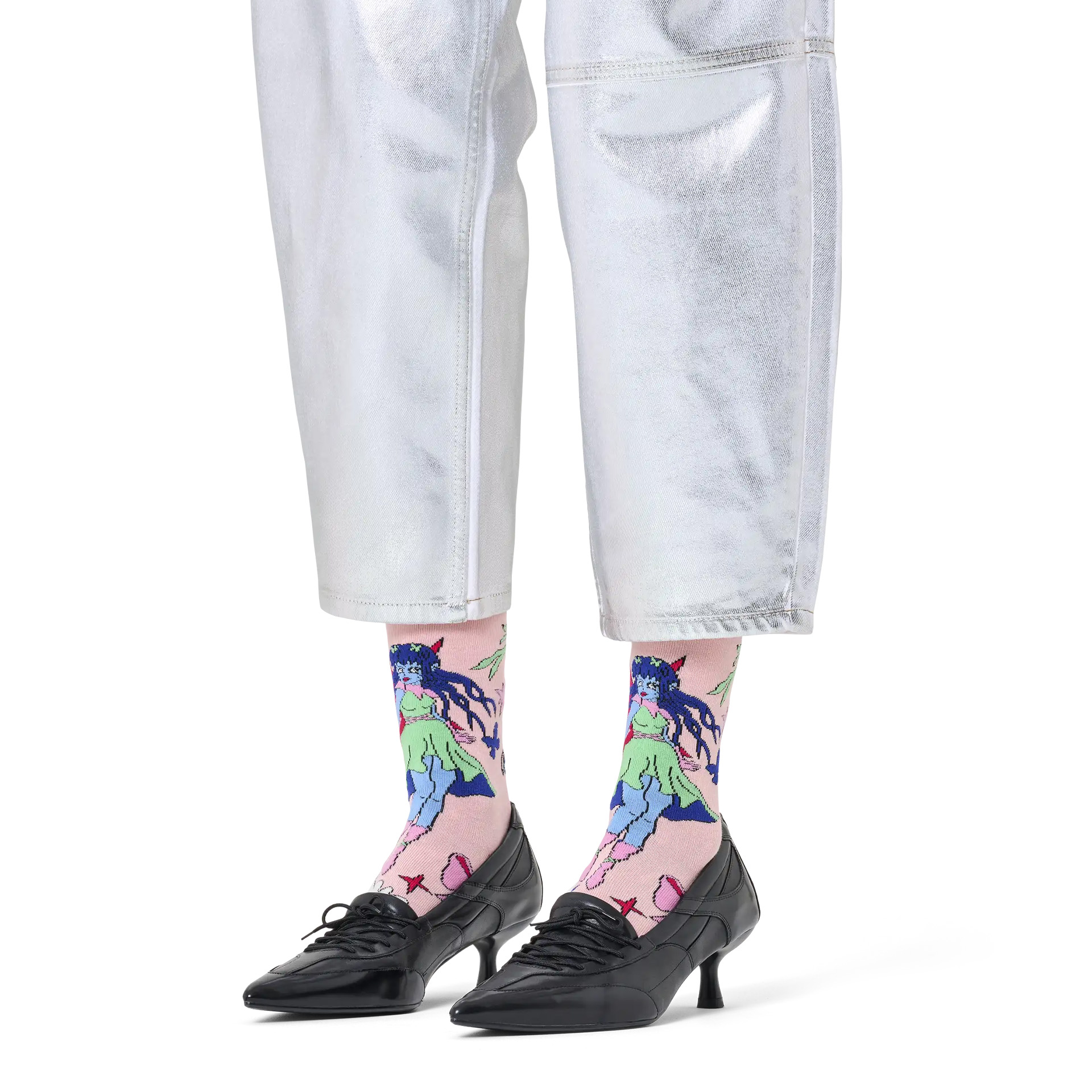 Happy Socks Fairy Land Sock Rosa Claro