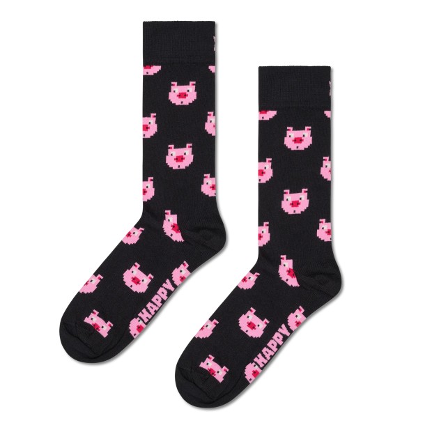 Happy Socks Pig Sock Preto