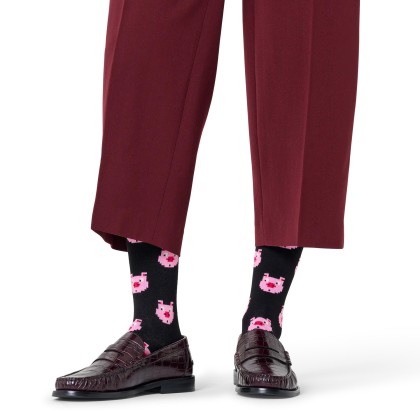 Happy Socks Pig Sock Preto