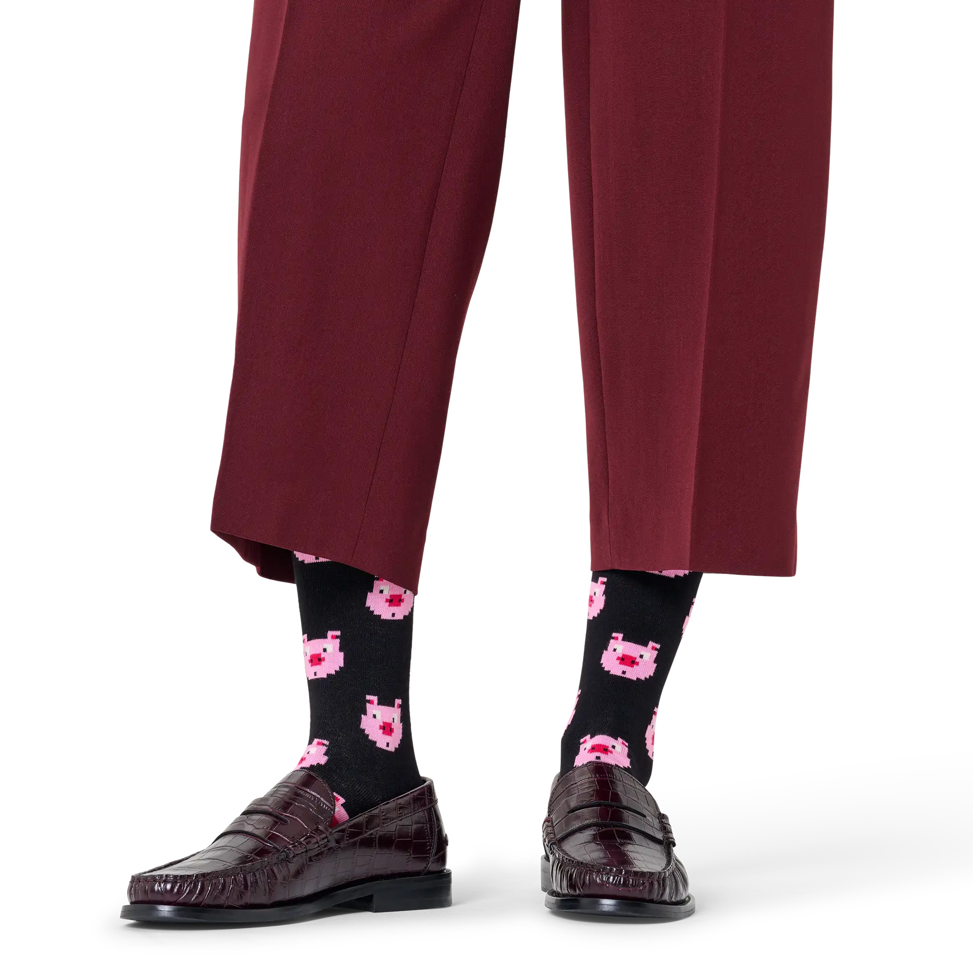 Happy Socks Pig Sock Preto