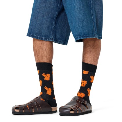 Happy Socks Squirrel Sock Preto Happy Socks Squirrel Sock Preto