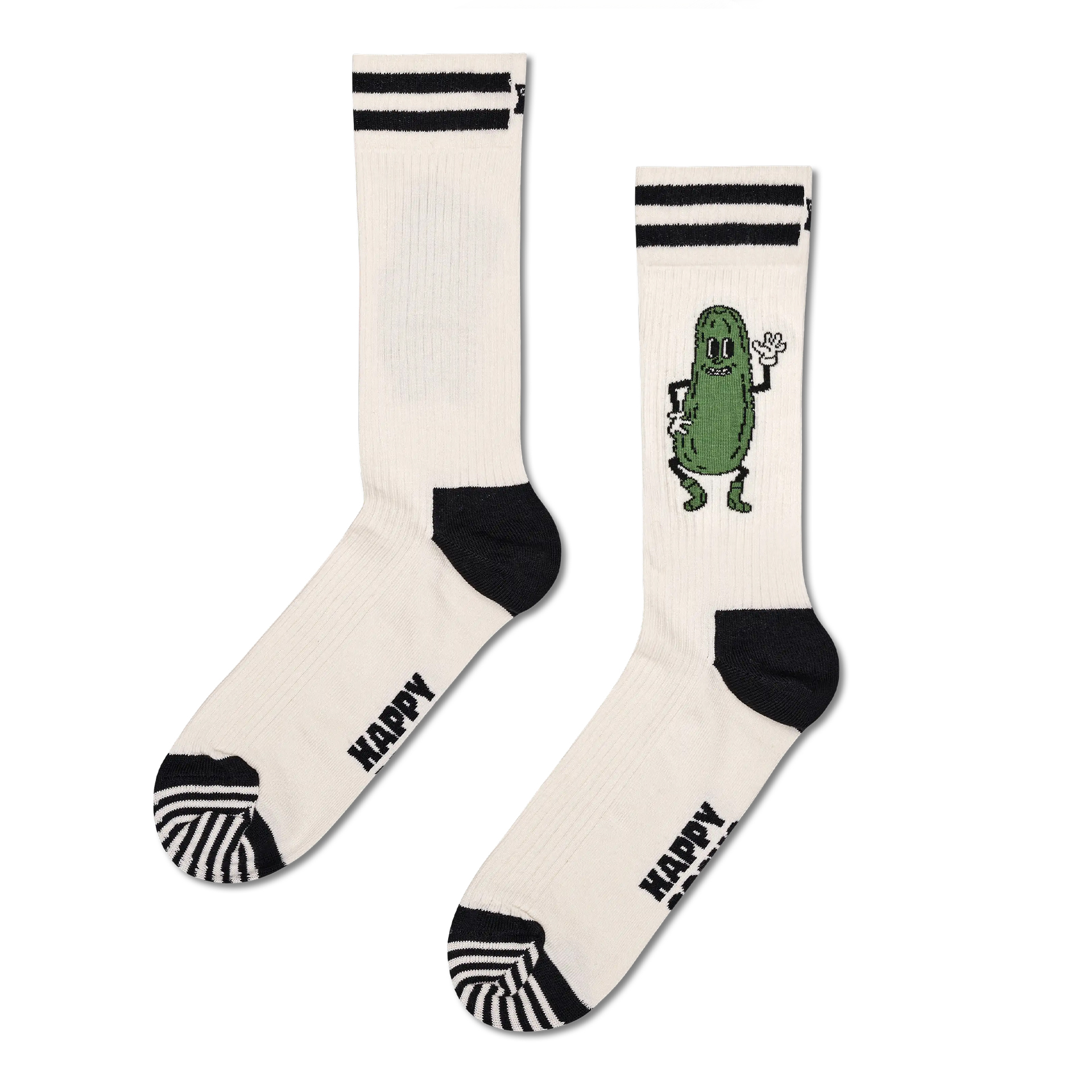 Happy Socks Pickles Sock Bege.