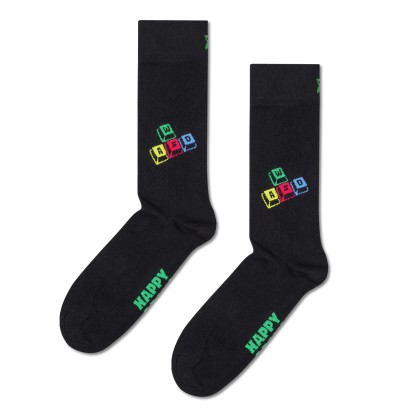 Happy Socks Wasd Controls Sock Preto