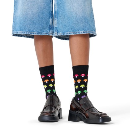 Happy Socks Mushroom Stripe Sock Preto