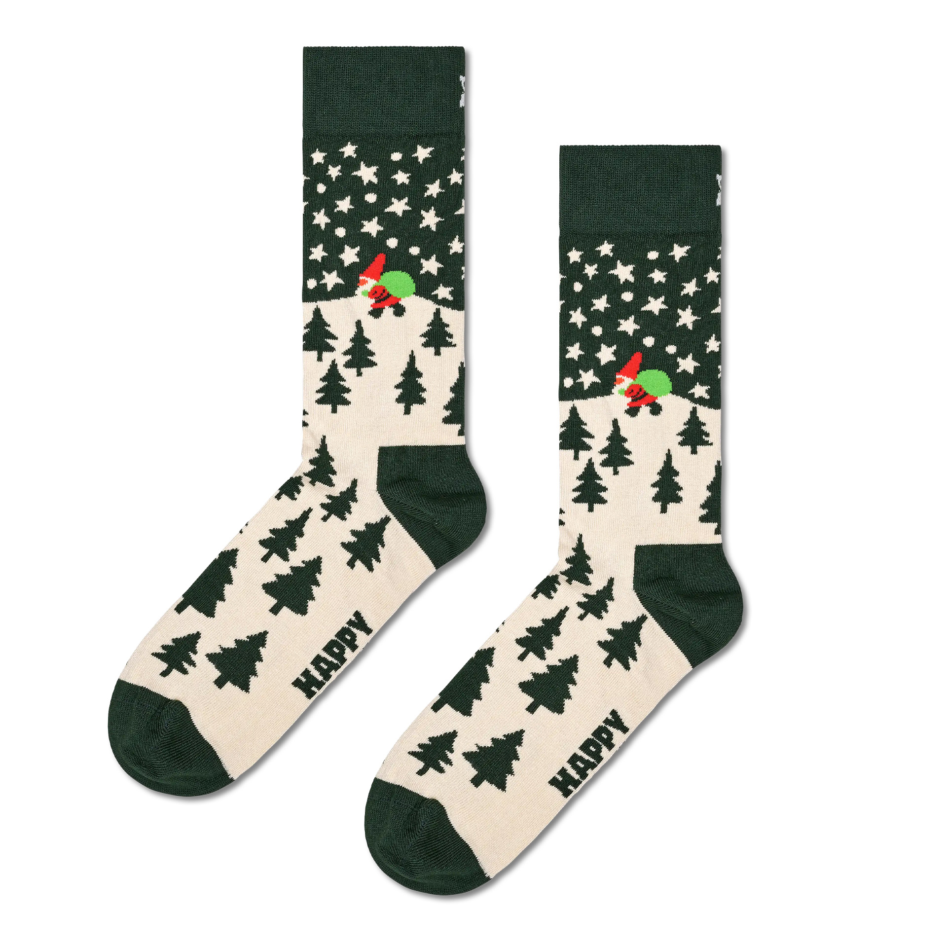 Happy Socks Santa On The Way Sock Verde Escuro