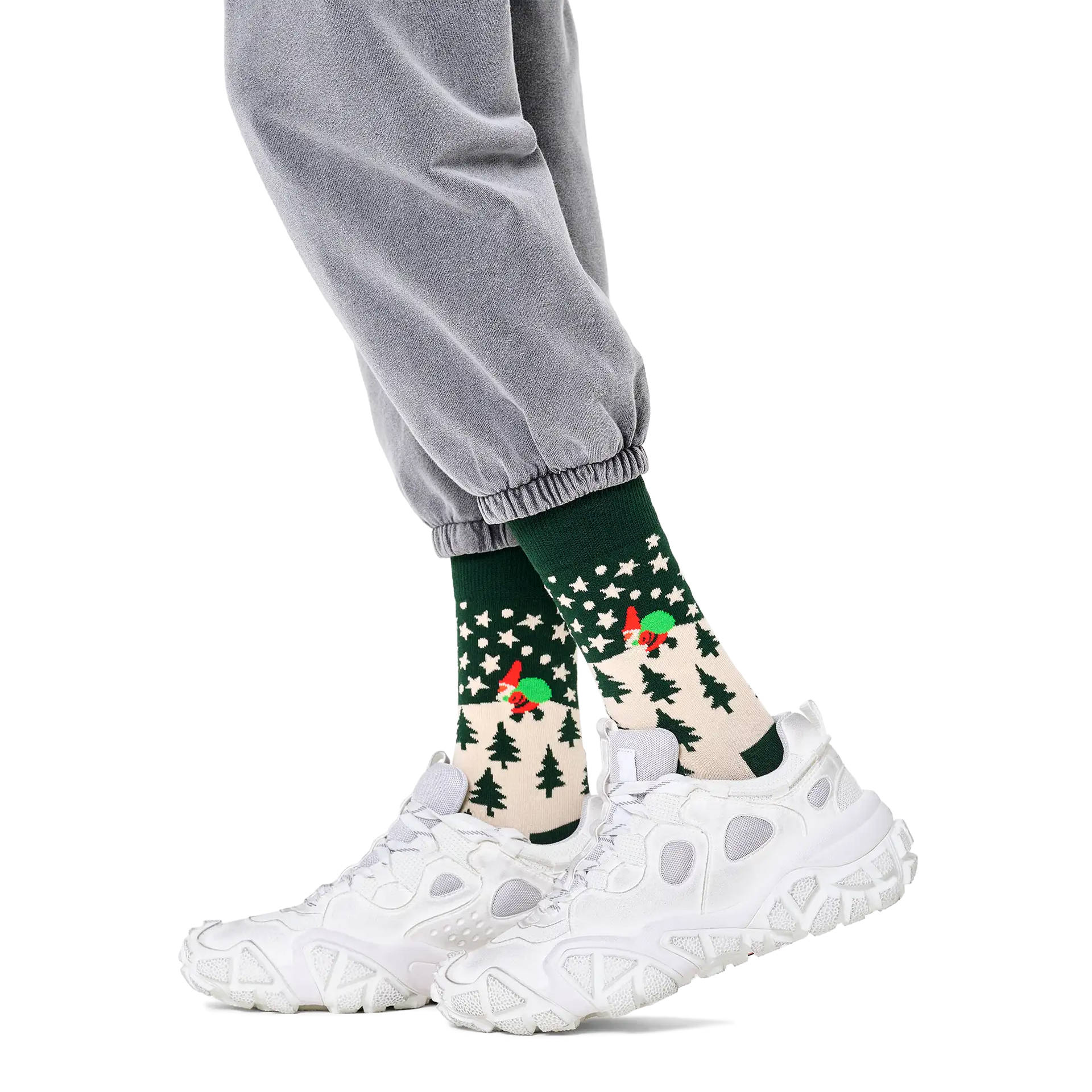 Happy Socks Santa On The Way Sock Verde Escuro