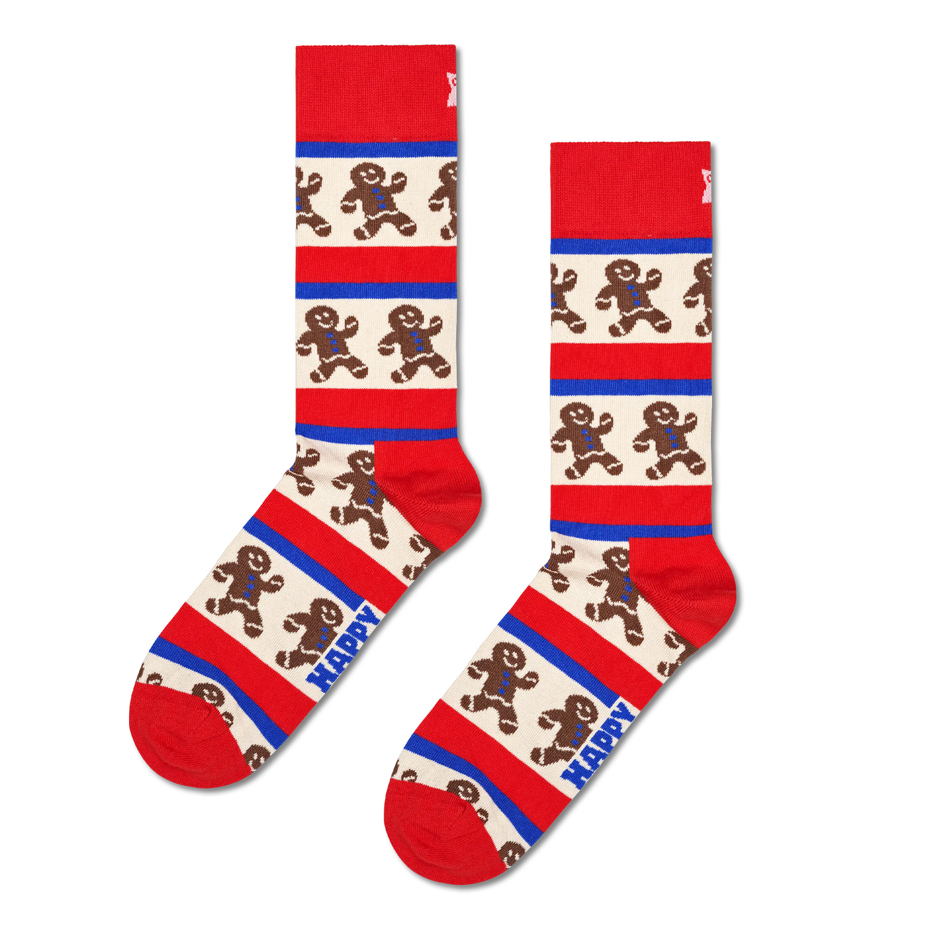 Happy Socks Gingerbread Stripe Sock Vermelho