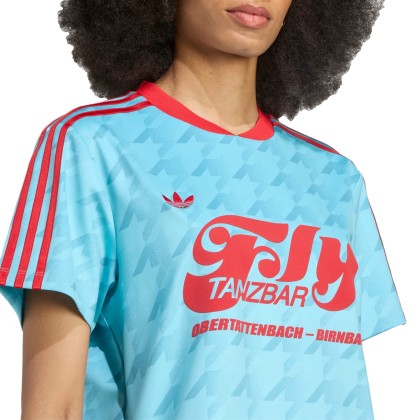 adidas Originals Camisola Footie Jersey Blue Glow adidas Originals Camisola Footie Jersey Blue Glow