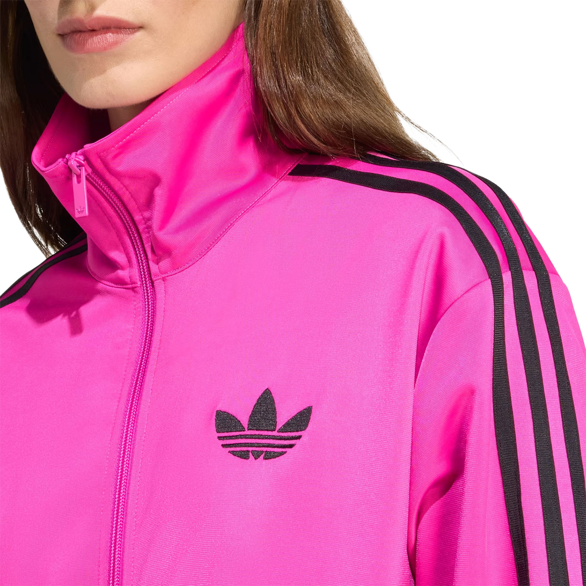 adidas Originals Casaco Firebird Adicolor Semi Lucid Fuchsia / Black