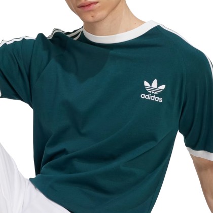 adidas Originals T-Shirt 3-Stripes Adicolor Classics Aurora Ivy / White