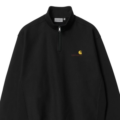 Carhartt Wip Sweat Half Zip American Script Black