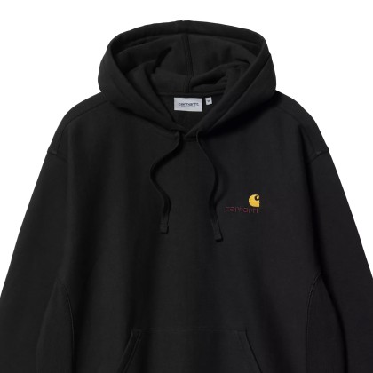 Carhartt Wip Sweat Hooded American Script Black Carhartt Wip Sweat Hooded American Script Black