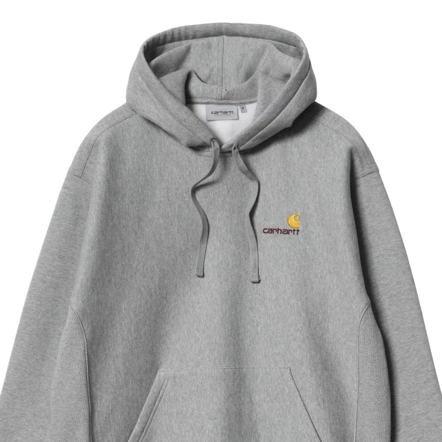 Carhartt Wip Sweat Hooded American Script Grey Heather