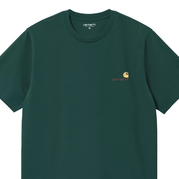 Carhartt Wip T-shirt S/s American Script Dark Fir
