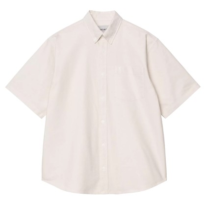 Carhartt Wip S/s Braxton Shirt Fleur De Sel  Wax
