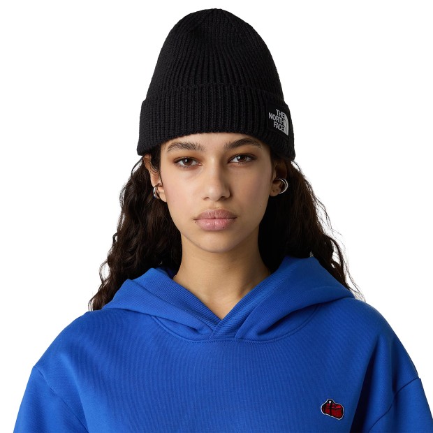 The North Face Gorro Logo Box Cuffed Black