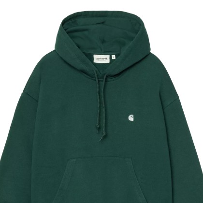 Carhartt Wip Sweat Hooded Casey W Dark Fir Silver