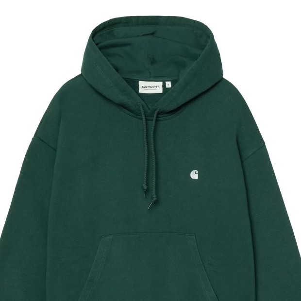 Carhartt Wip Sweat Hooded Casey W Dark Fir Silver