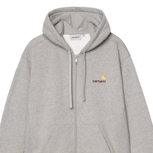 Carhartt Wip Casaco Hooded American Script Grey Heather