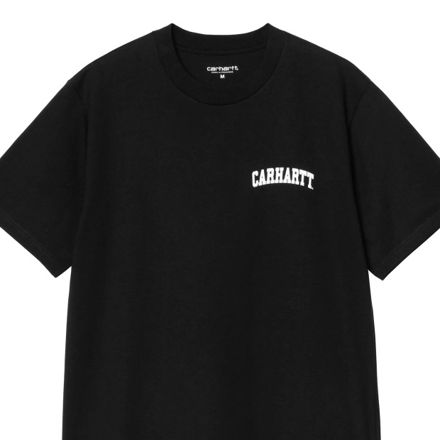 Carhartt Wip S/s University Script T-shirt Black White