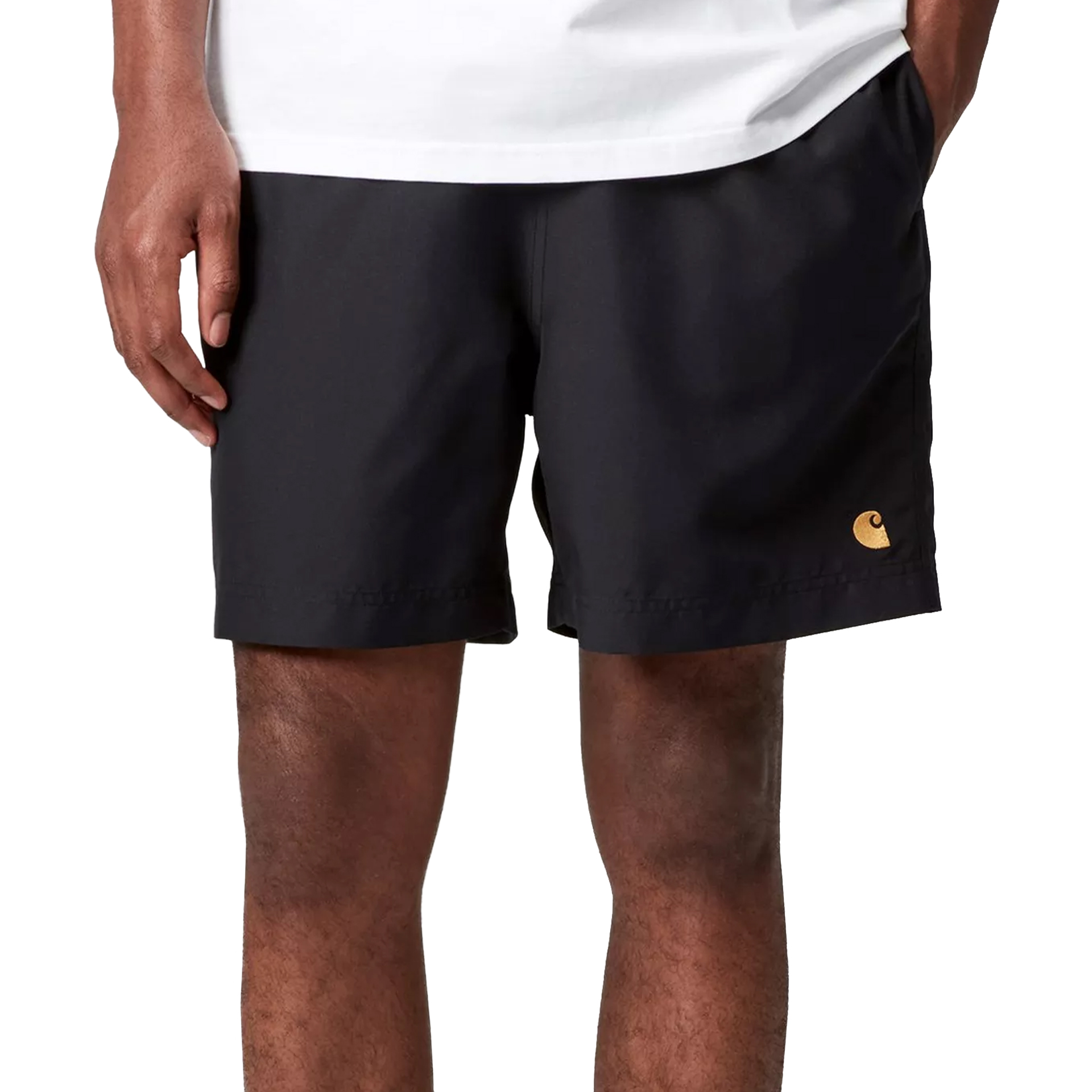 Carhartt Wip Calção De Banho Chase Black / Gold