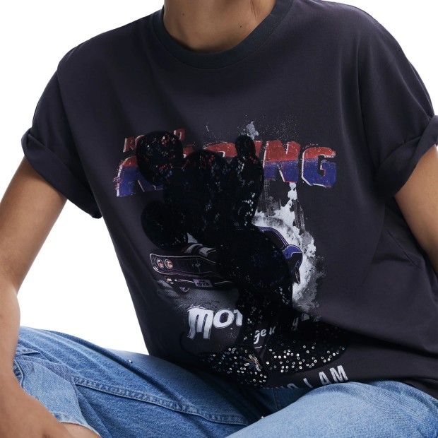 Desigual T-shirt Mickey Lace Preto
