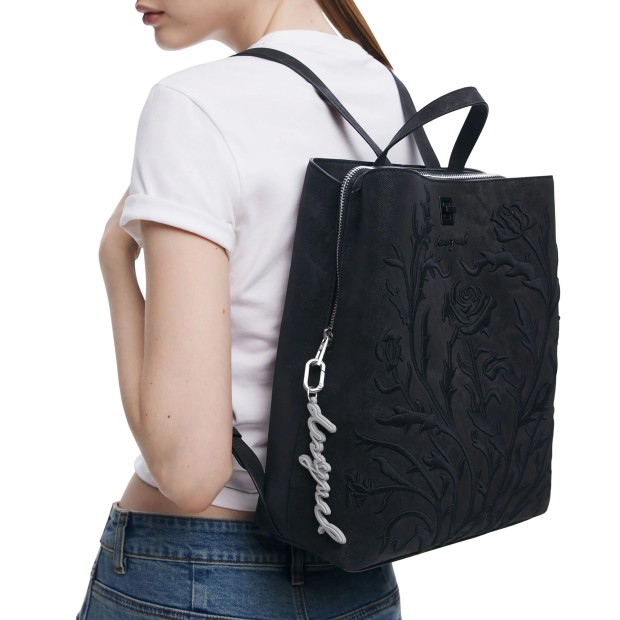 Desigual Mochila Romeo Floral Total Sumy Preto
