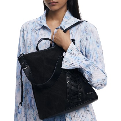 Desigual Mochila Black Patch Tango  Pretoria Mini Preto