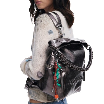 Desigual Mochila Half Logo Arica Cinza