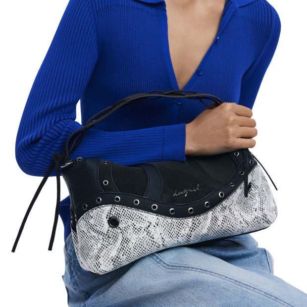 Desigual Mala Snake Patch Bergamo Preto
