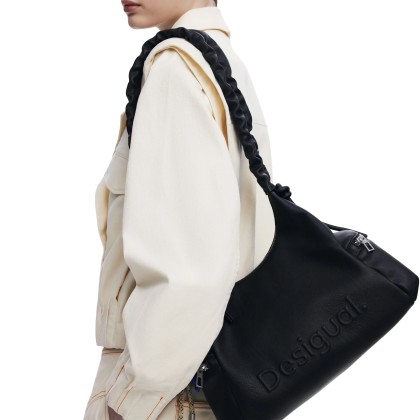 Desigual Mala Half Logo Montville Preto