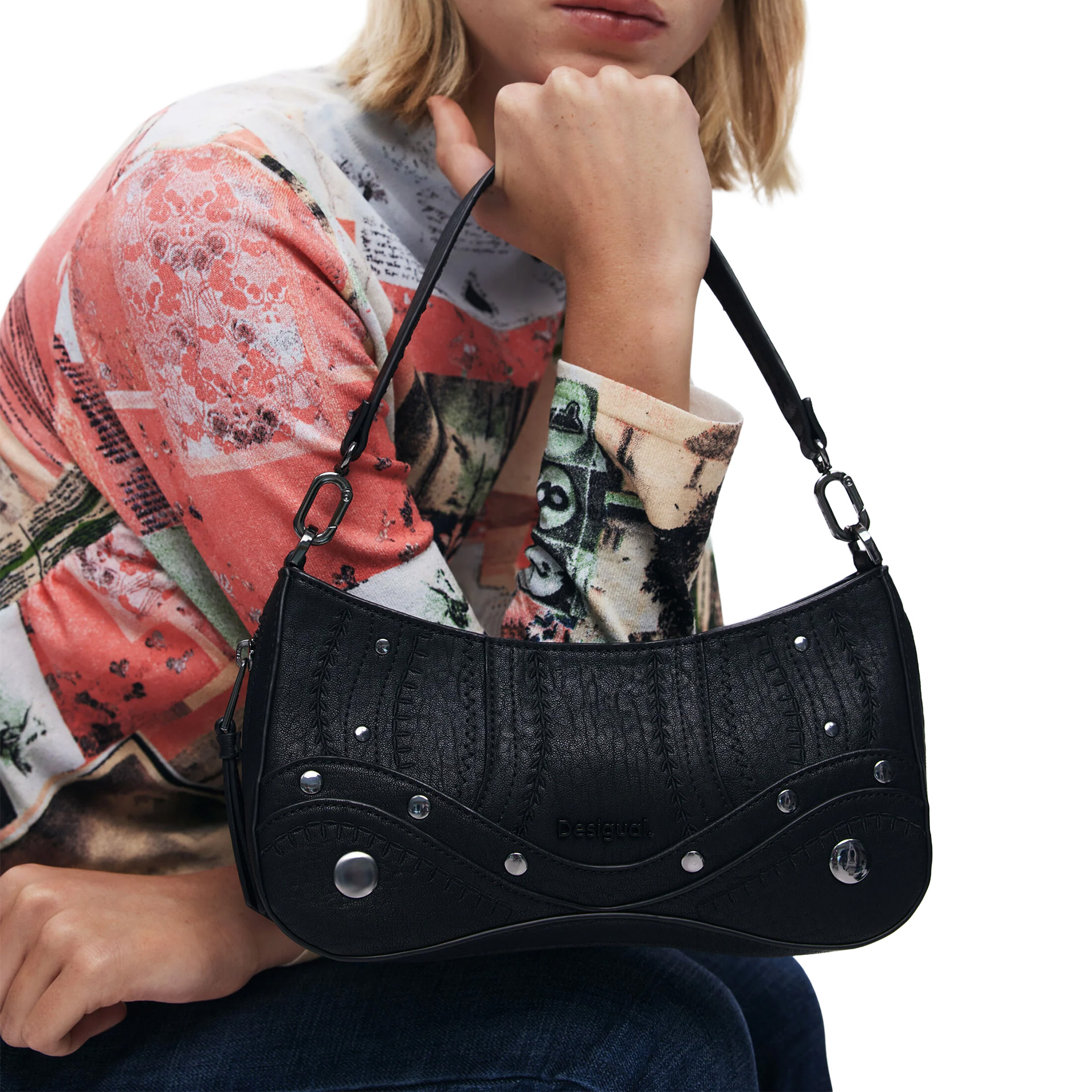 Desigual Mala Embro Patch Alsacia Preto